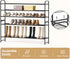 3-Tier Closet Closet KEETDY Long Shoe Rack for Metal Shoe Organizer for Entryway, Wide Stackable Shoe Storage Shelf