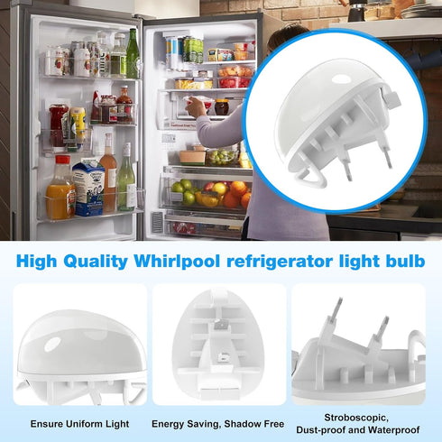 W11602886 Refrigerator LED Light Bulb for Whirlpool Kenmore Amana, Replacement Light for Freezer