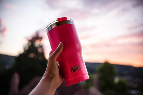 Beast 30 oz Tumbler, Stainless Steel Vacuum Insulated Coffee Ice Cup, Double Wall Travel Flask (Cupcake Pink)