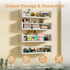 16.5" Set 4, Wall Book Shelves for Kids - Floating Nursery Book Shelves of White Wall Mounted Bookshelf for Kids Room