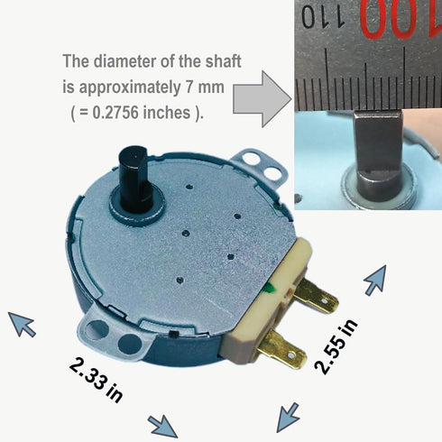 WB26X10038 Microwave Turntable Motor OEM Replacement for GE & Frigidaire, Replaces 5304408980 AP2024962
