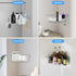 Acrylic Corner Shower Caddy, Strong Adhesive Shower Organizer Clear Wall Mounted Bathroom Shelf No Drilling Basket Rack