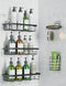 GVY Shower Caddy 5 Pack, Adhesive Organizer Bathroom Shelves, Rustproof Storage for Home Decor, No Drilling Shower