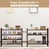 Closet, 4-Tier) Haddockway Bamboo Shoe Rack for Free Standing Shoe Organizer with Smooth Round Rods & Convenient