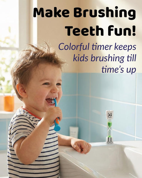 2 Toothbrush Timer for Kids - Minute Sand Timer for Brushing Teeth - Tooth Brush Time Sand Clock - Two Minute Hour