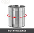 Oggi Jumbo Stainless Steel Rotating Utensil Holder with Removable Divider, Stylish Kitchen Organizer, Height 7.5"