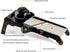 VEKAYA Adjustable Mandoline Slicer with Cut-Resistant Gloves, Stainless Steel Vegetable Chopper for Kitchen