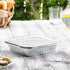 GUSTO 25 Sets 8-Inch Square Foil Pans with Lids, Disposable Containers for Baking, Cooking, Storing