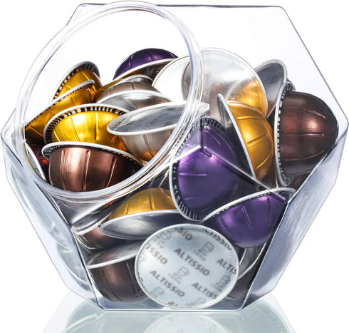 RUSFOL Large-Capacity 12-Sided Polygon Coffee Pods Holder for Nespresso Vertuoline Capsule
