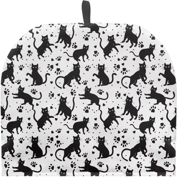 Black Cat Tea Pot Cozy, Lightweight Teapot Cosy Cover, Tea Kettle Cover for Breakfast Coffee Pot in Kitchen