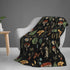 320gsm Cozy (80"x60") Mushrooms Throw Blanket, Fluffy Soft Warm Plush Lightweight Decorative Blanket Gifts for Women