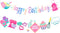Baking Birthday Party Banner, Little Bakers Birthday Decoration for Girls, Macaron Party Supplies