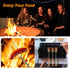 4Pcs S'mores Sticks for Tabletop Fire Pit, 32 Inch Marshmallow Roasting Skewers Kit for Outdoor Campfire Cooking