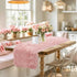 36 inch Summer yuboo Small Blush Pink Table Runner Short, Spring Fluffy Nightstand Dresser Runners Scarf for Bedroom