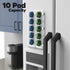 GALVANOX Magnetic Fridge Mount for Nespresso Vertuo Pods Holder - 10 Pod Capacity Clear Acrylic Storage and Display