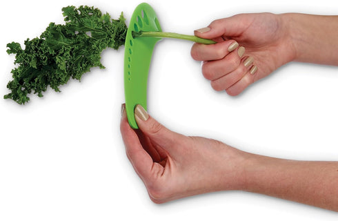 HIC Kitchen Herb Prepper Stripper Mezzaluna Chopper, BPA Free Kitchen Tool