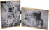 Double 4 by 6 Inch Metal Folding Picture Frames - 1 Landscape and 1 Portrait Style (Modern Gold)
