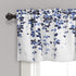 Lush Decor Weeping Flowers Valance Curtain for Windows, Navy and Blue, 18" x 52"