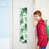 2 Pcs Blackout Window Shades for Classroom, 8 x 36 Inches Tropical Leaves Patterns Side Door Window Curtain