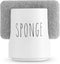 White Ceramic Sponge Holder for Kitchen Sink – Cute Farmhouse Sink Caddy Organizer – Sponge Rest for Countertop