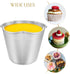 Luxshiny 6pcs Cake Mold, Mini Cheesecake Pan, Chocolate Pan, Baking Tins, Round Aluminum Alloy