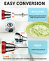 Milk Frother with Stand, Rechargeable Handheld Frother Wand, 3 Speed Adjustable, Electric Whisk Drink Mixer for Matcha