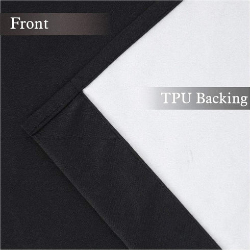 Easy Home 2 Panels Blackout Tier Curtain - Rod Pocket for Kitchen, Bathroom, Living Room, Light Blocking for Small