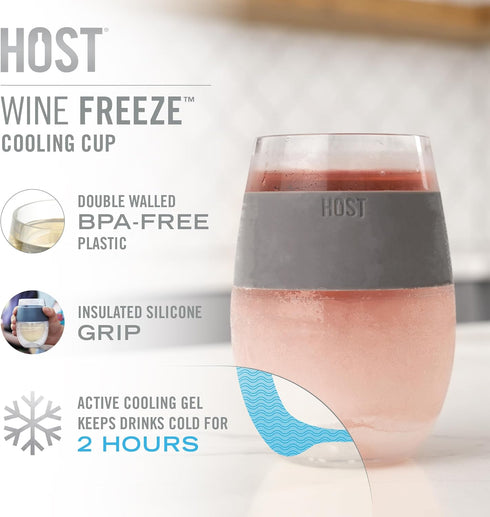 Host Cooling Cup, Double Wall Insulated Drink Chilling Tumbler, 8.5 oz, Mint, Set of 1