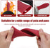 2 Pack Silicone Pan Handle Sleeve, Heat Resistant Cast Iron Skillet Handle Covers for Kitchen Cookware (Red)