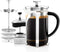 OVENTE 2-in-1 Coffee Press and Tea Maker, High Grade Stainless Steel Infuser, Borosilicate Glass, 27 Ounce, Clear