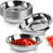 Fasmov 12 Pack 3.75 inches Stainless Steel Sauce Bowls, Round Seasoning Dishes, Sushi Dipping Bowls, Silver