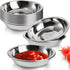 Fasmov 12 Pack 3.75 inches Stainless Steel Sauce Bowls, Round Seasoning Dishes, Sushi Dipping Bowls, Silver