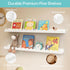 Set 4 Decor(White,60cm) Scalloped Baby Book Shelf,Floating Shelves for Wall of Solid Pine Wood Nursery Bookshelves