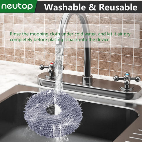 Neutop Replacement Mopping Pads Microfiber Mop Cloths Compatible with Roborock Q Revo, 4-Pack Robot Vacuums Accessories
