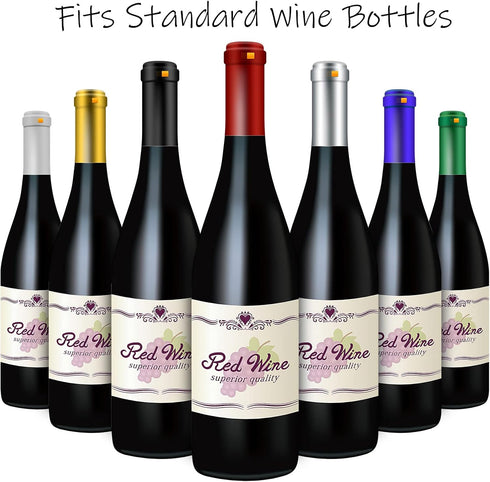40 count 40 PVC heat shrink capsules matte black and Pcs bottle seal cork, wine shrink wrap sleeves caps tops wine