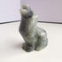 Natural Moonstone Wolf Crystal Figurine - Hand Carved Stone Animal Statue for Home Decor, 2.5 Inches
