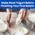 2 Pack 1-Quart (4 100% Set Ultimate Yogurt Containers - Make More Yogurt with Glass Containers Cup) - BPA Free, Durable