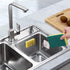 2Pcs SUS304 Sponge Holder for Kitchen SinkStrong Adhesive Small Sponge HolderSink Holder for Brush and SpongePremium