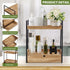 Auysbytdd 2-Tier Countertop Counter Bathroom Organizer with Drawer, Wood Shelf for Storage, Cosmetic Storage Vanity