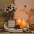Counter Farmhouse Wood Tray Candle Holder - Romadedi Bead Round Wooden Decorative Tray for Coffee Table Decor Serving