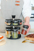 Aurakoa 360 2 (6 6 Counter rotating tier jars spice rack small large spice jars) Revolving Seasoning Organizer.