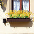 12 Bundles Artificial Flowers, UV Resistant Faux Plastic Plants for Garden Porch Window Box Decorating (Yellow)