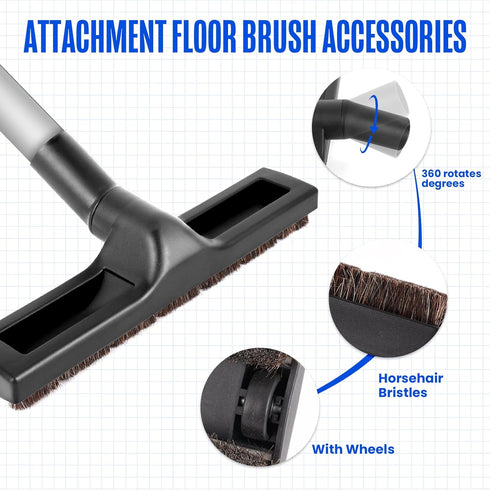 VOULLY 12" 1 1/4 inch(32mm) Attachments,360 Universal Vacuum Cleaner Floor Brush Attachments for Shark Vacuum Brush