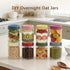16 OZ 8 Pack (16oz-8 Pack) Overnight Oats Jars with Airtight Lids and Jar Sleeve, Glass Containers for Meal Prep