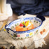 Vintage Chicken Shape Pie Pan, Butterfly and Flower Pattern Ceramic Bakeware Casserole Dish, 25 OZ Baking Pan for Oven