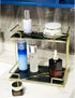 Simmerstone 2 Tier Bathroom Vanity Tray, Multifunctional Cosmetic Storage Rack for Dresser and Countertop
