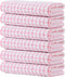 Kitinjoy Cotton 6 Pack Terry Kitchen Towels, 16 x 25 Inches Super