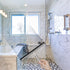 Shower Squeegee with Long Handle and Adhesive Hook for Glass Doors, Tile Walls, Mirrors, and Windows