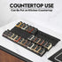 24PCS Famhap Spice Drawer Organizer, Interlocking Expandable Seasoning Rack Tray Insert for Kitchen Drawers, Spice Rack
