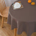 48 Inch NLMUVW Brown Linen Tablecloth Round Tables Water Resistant Textured Table Cloth Farmhouse Table Cover